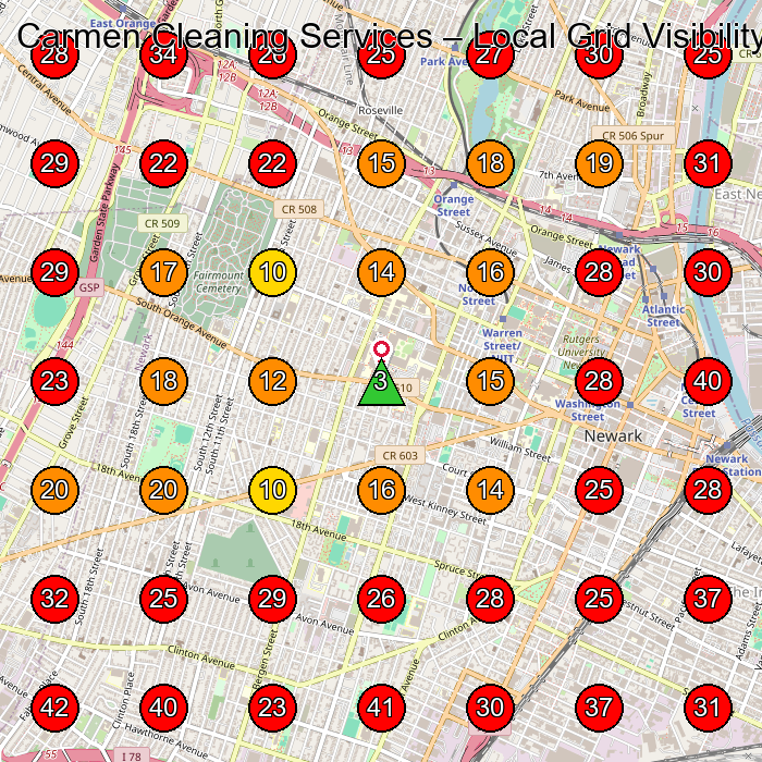 Carmen Cleaning Services GeoGrid visibility map for House Cleaning Service in None